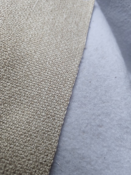 Verhoilukangas (huonekalukangas), vaalea beige