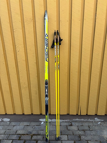 Fischer 192 cm luistelu sukset + Exel sauvat + Salomon monot