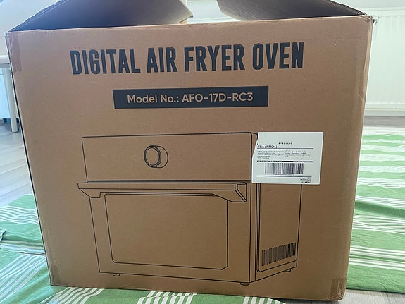 Digital Air Fryer Oven AFO-17D-RC3 kiertoilmafriteeraus-uuni musta