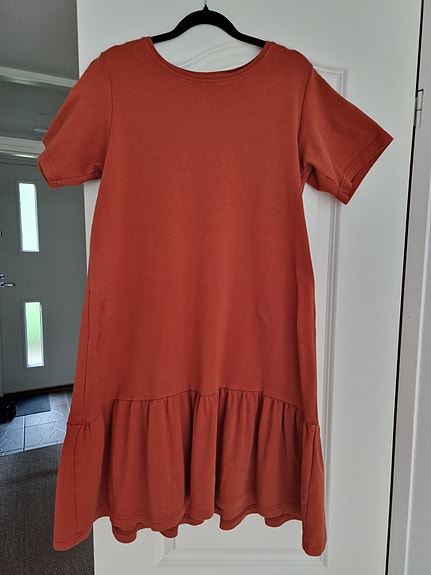 Kaiko Ruffle T-shirt Dress S oranssi puuvilla