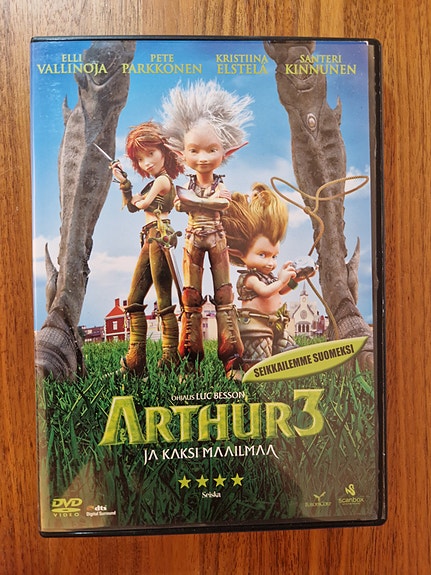 Arthur 3 ja kaksi maailmaa DVD – puhuttu suomeksi