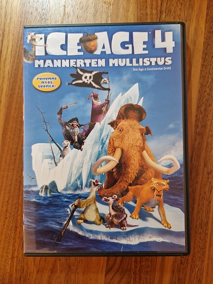 Ice Age 4: Mannerten mullistus DVD – puhuttu suomeksi