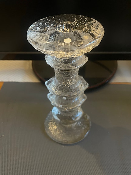 Iittala Festivo lasinen kynttilänjalka