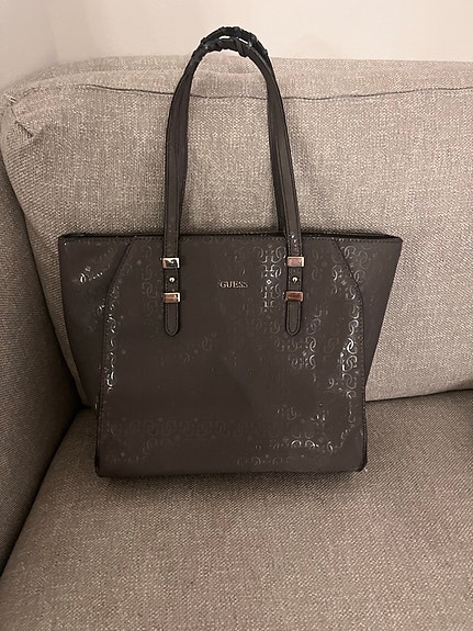 Guess tekonahka shopper-laukku ruskea naiset