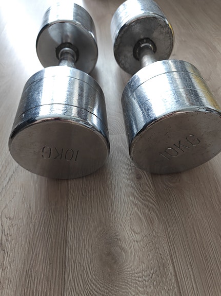 Metalliset käsipainot 10 kg