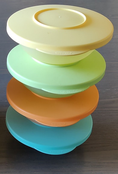 Tupperware Samba 14x5,5 cm, 4 kpl eriväriset siistit