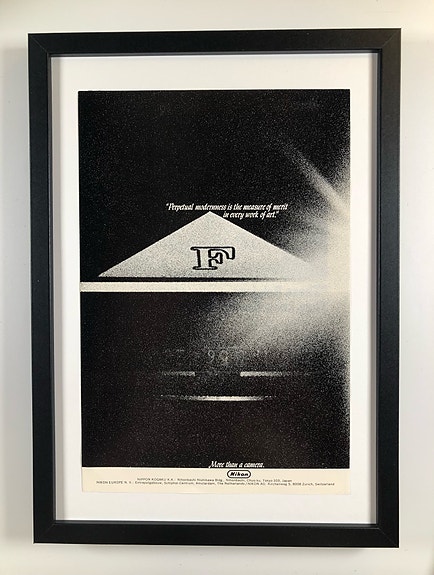 Framed 1971 Vintage Nikon Camera Original Magazine Advertisement