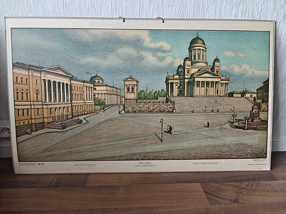 Vihtori Ylisen maalaama opetustaulu Helsinki v.1916