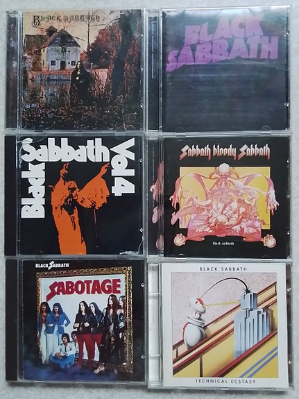 Black Sabbath cd-levyt 6€/kpl