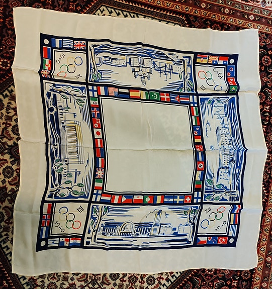 Olympialaiset Helsingissä 1940 isokokoinen huivi
