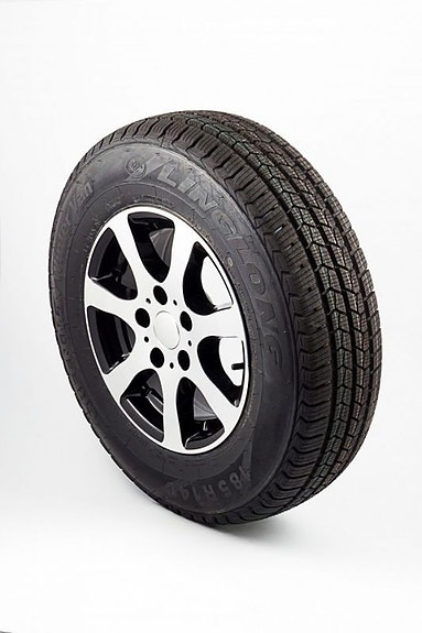 Alumiinivanne + rengas 185 R14C 104N 5x112 M+S, musta