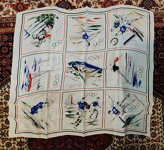 Isokokoinen huivi Olympialaiset Helsingissä 1952