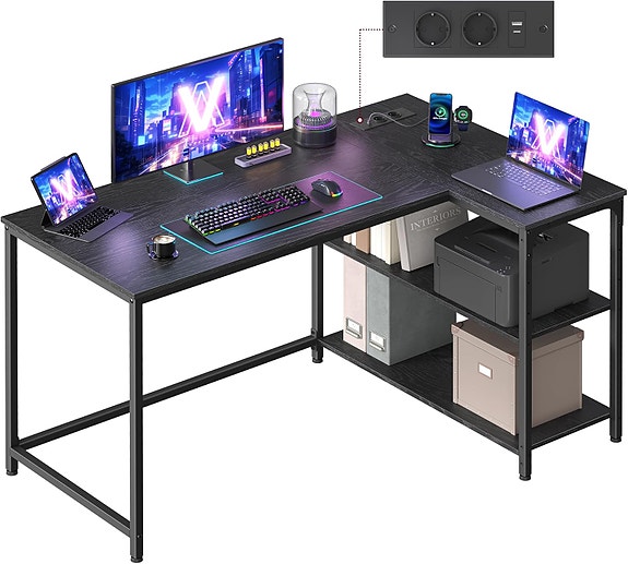 Kirjoituspöytä L-Shape AC 120CM Musta