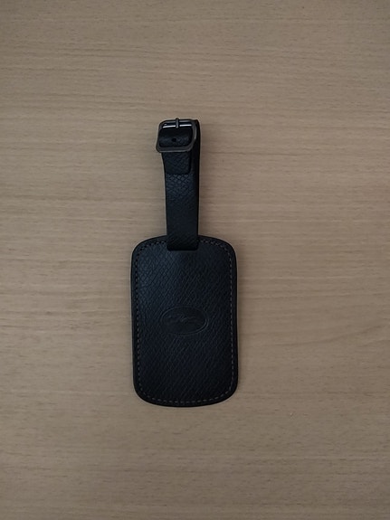 Nahkainen Longchamp nimilappu matkalaukulle