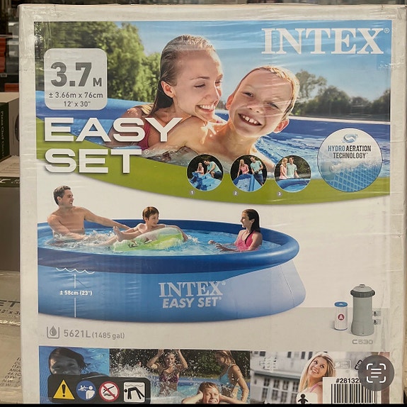 Intex Easy Set uima-allas 3,7 m sininen