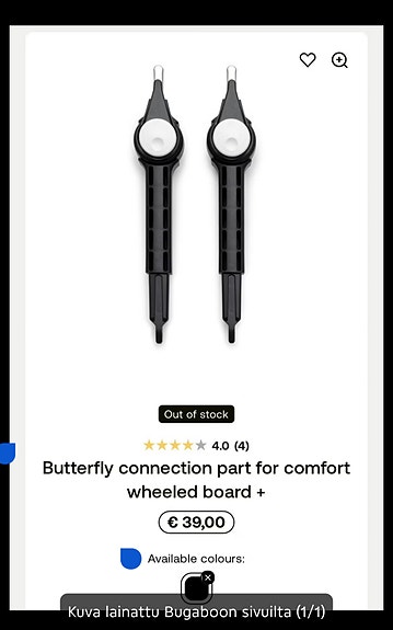 Ostetaan Bugaboo Butterfly adapterit seisomalaudalle