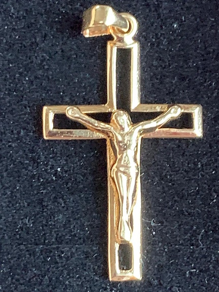 Ketju 585 ja Kultainen krusifiksi-riipus unisex