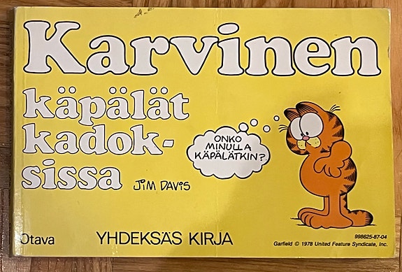 Jim Davis: Karvinen käpälät kadoksissa - yhdeksäs kirja | Pokkari