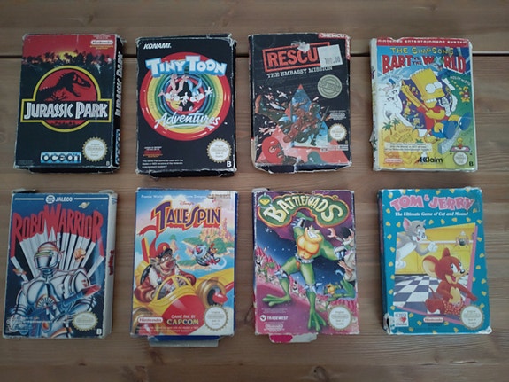 Nintendo nes pelit.
