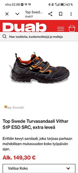 Uudet turvasandaalit ovh n. 150.e