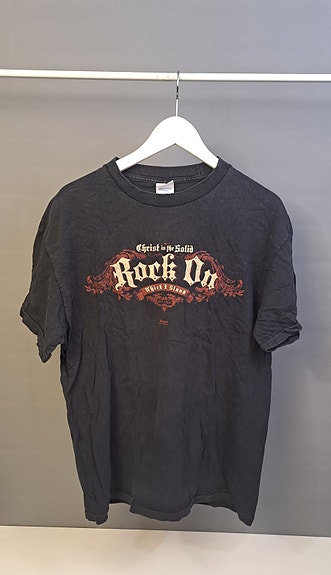 Kristillinen Rock On t-paita L musta