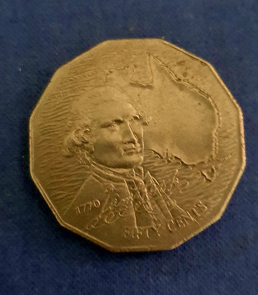Australian 50 sentin kolikko v.1970