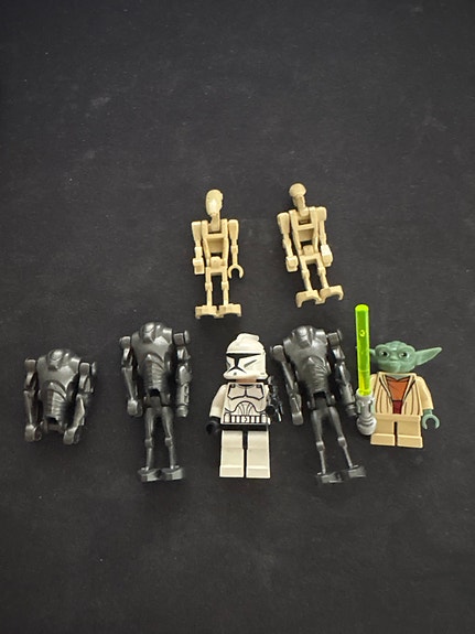 Lego Star Wars minifiguurit Yoda kloonisotilas taisteludroidit