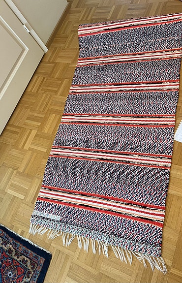 Todella hyväkuntoinen, puhdas räsymatto