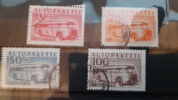 1952 Suomi Autopaketti postimerkit sarja