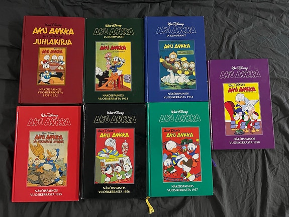 Aku Ankka juhlakirjat & näköispainokset 1951–1958 kovakantiset