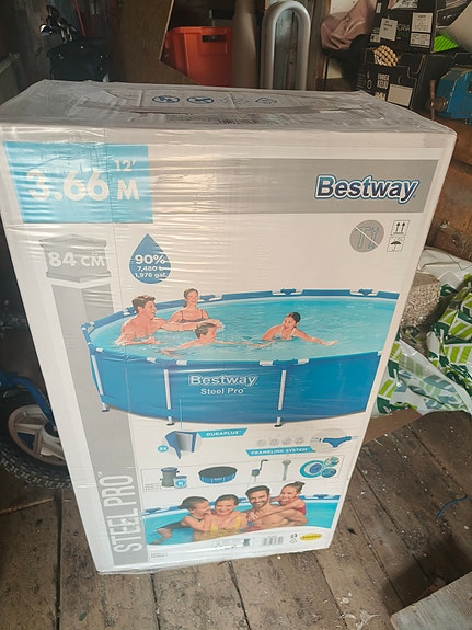 Bestway Steel Pro uima-allas 3,66 m + aurinkosuojapeite ja tarvikkeet
