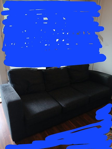 Tumma 3 istuttava sohva