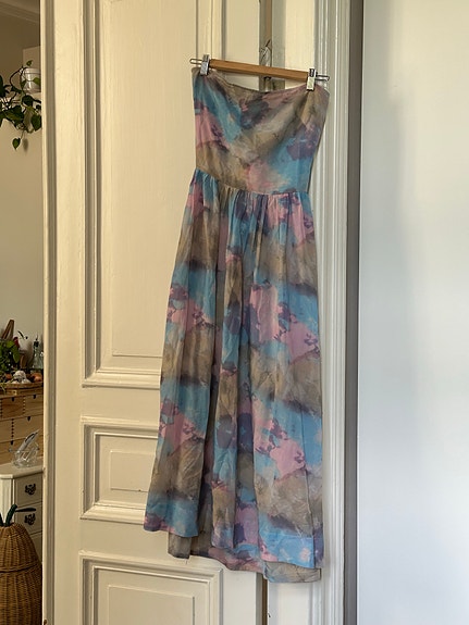 Ganni printed cotton-mousseline midi mekko