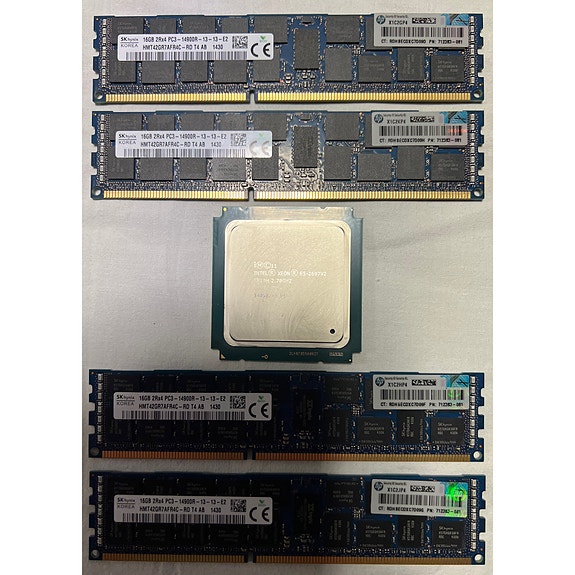 Mac Pro 2013 6.1 upgrade kit 12-core 24 threads + 64GB muisti