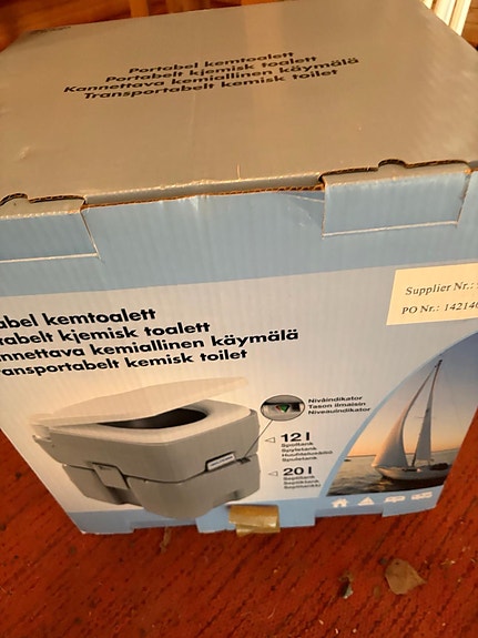 Uusi kannettava kemiallinen käymälä 12 l / 20 l harmaa