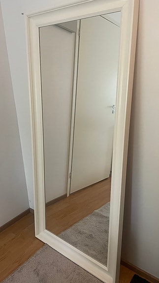 IKEA Hemnes suuri valkoinen seinäpeili