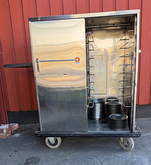 Ruostumaton teräs vaunu / kaappi pyörillä