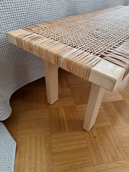 Varattu! Ikea Stockholm rottinkinen pöytä/penkki
