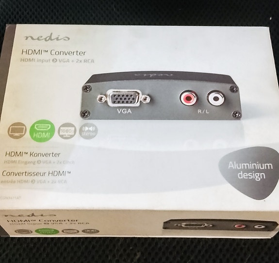 Nedis HDMI–VGA–RCA -muunnin