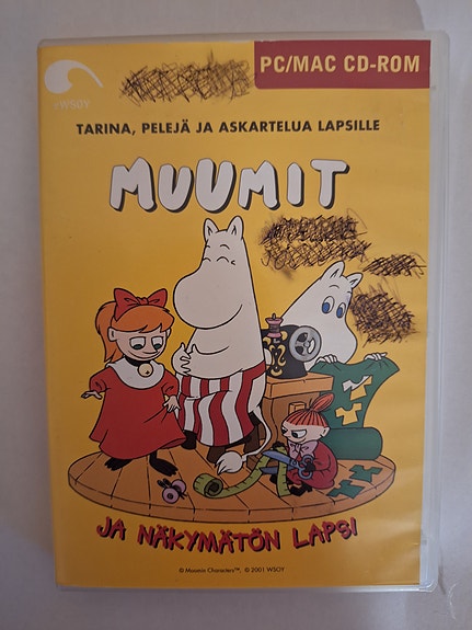 Muumit ja Näkymätön lapsi PC/MAC CD/ROM tarina ja pelejä