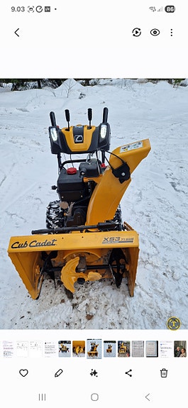 Cub Cadet XS 3 71 lumilinko keltainen