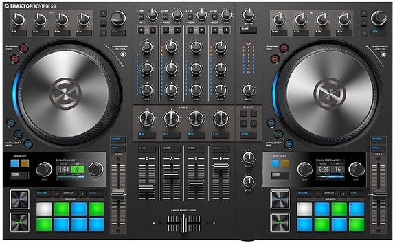 National Instruments  Traktor S4 MK3 DJ-kontrolleri musta