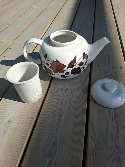 Arabia Tea for two teekannu siivilällä