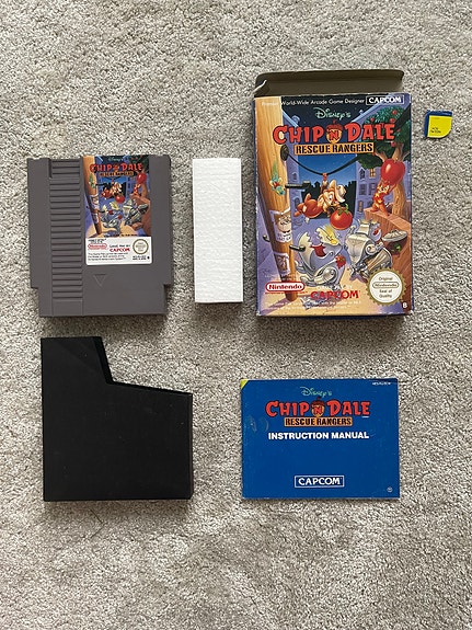 NES SCN Chip ’n Dale Rescue Rangers CIB