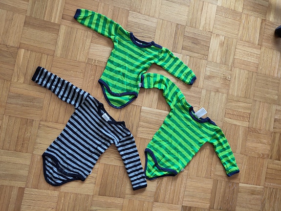 3x CeLaVi merinovilla body koko 2x 70 1x 60 kirjava unisex
