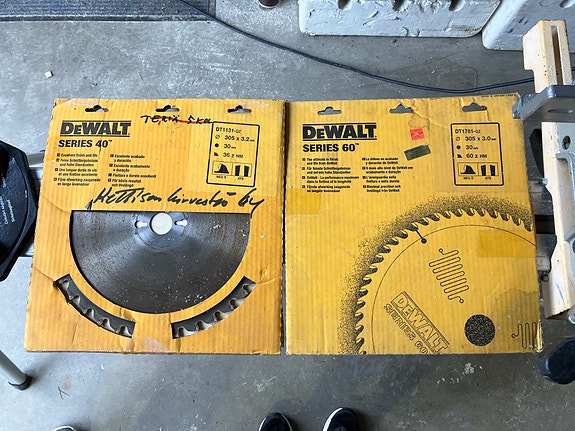 DeWalt Series 40 ja Series 60 sirkkelinterät 300 mm