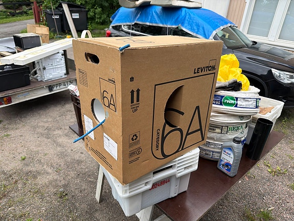 Leviton 6A verkkokaapeli CAT6A sininen 78m
