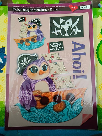 Uusi silityskuva "Merirosvopöllö / Ahoi!"