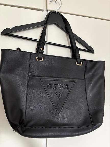 GUESS tekonahkainen shopper-laukku musta naisten
