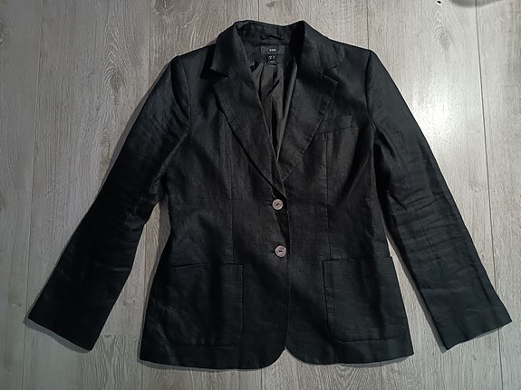 H&M pellava 42/L bleiseri musta